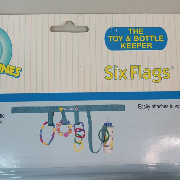 Vintage Six Flags Baby Looney Tunes Toy and Bottle Keeper Tweety Taz 1998 NOS - Picture 6 of 6